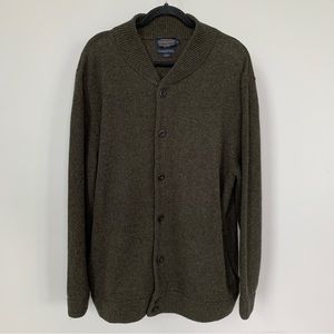 Pendleton Green Button Down Cardigan Sweater Size XL
